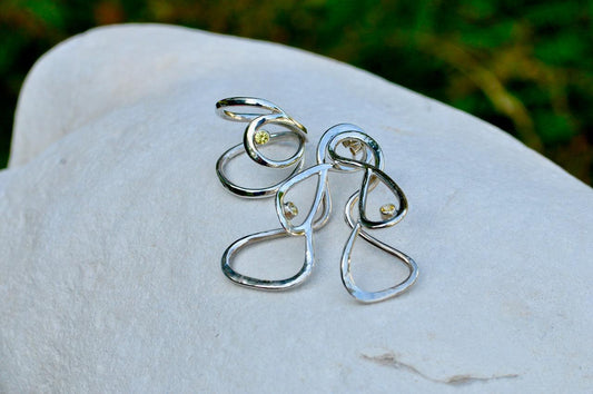 Yellow Sapphire Silver Earrings