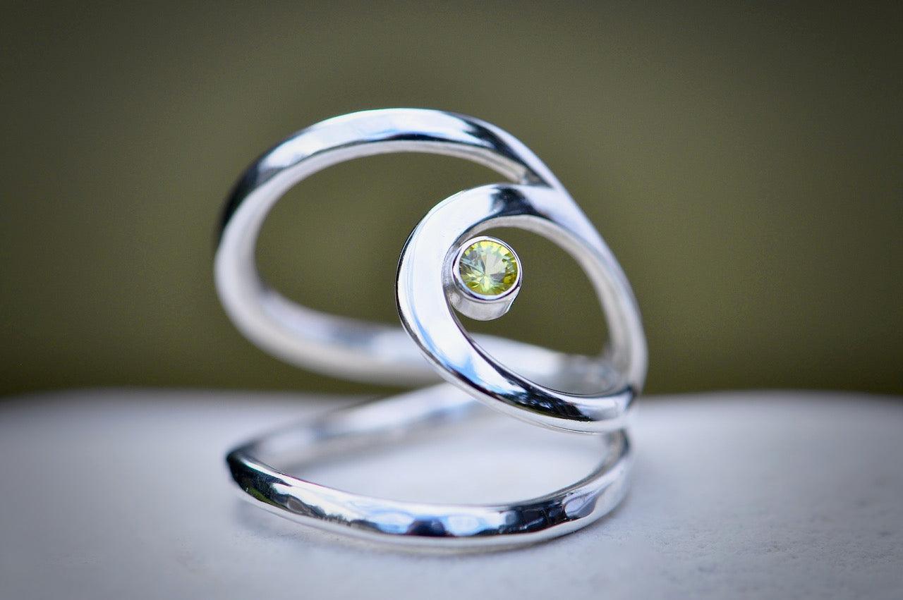 Yellow Sapphire Silver Ring